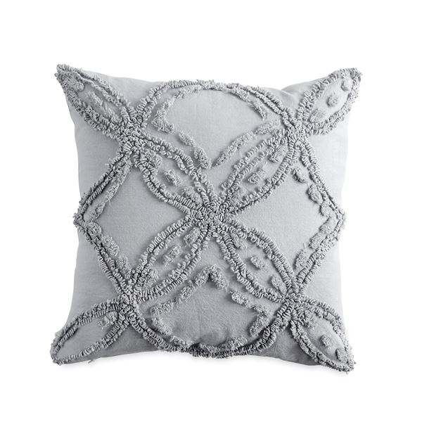 Metallic Chenille Cushion - Grey